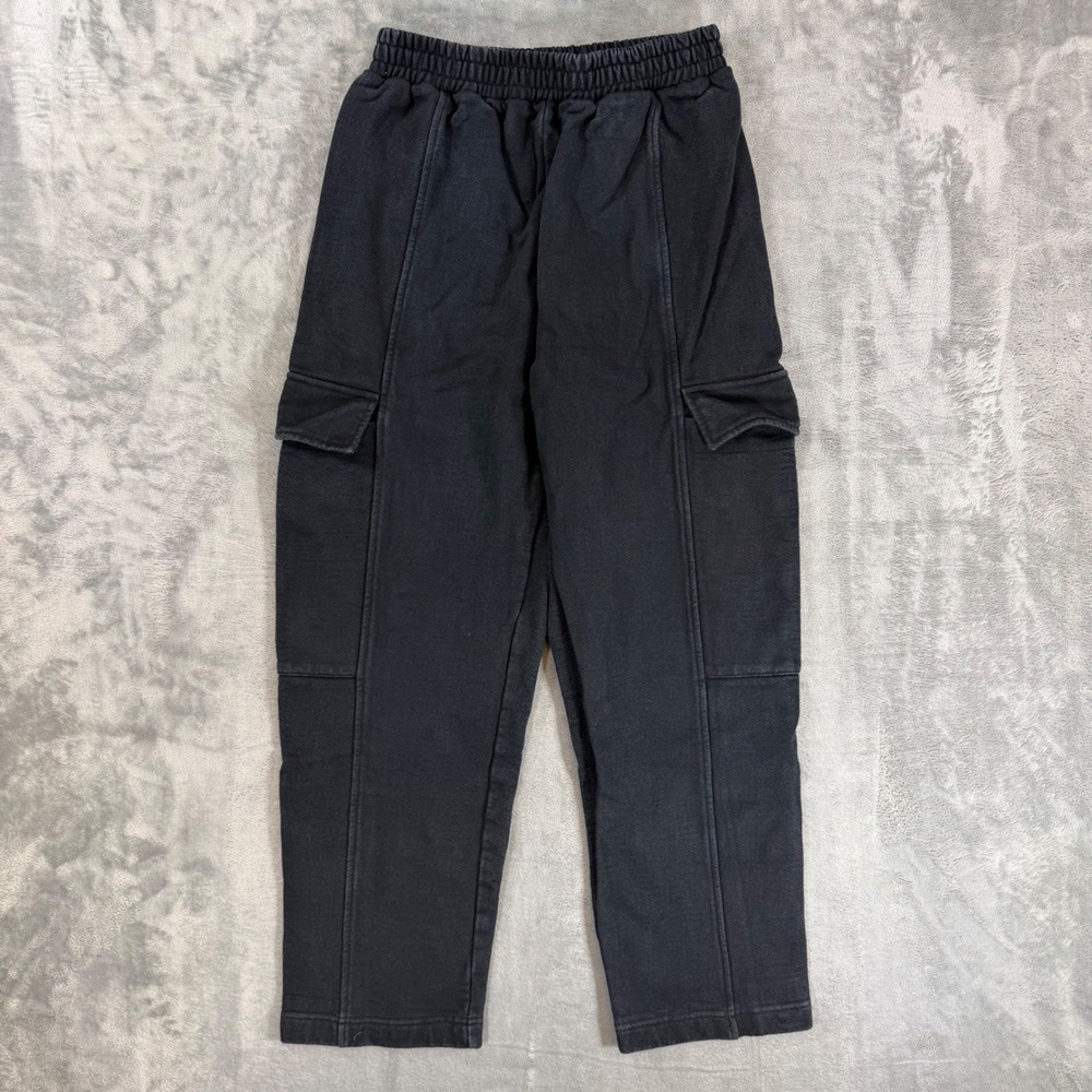 Ilana Kohn Cargo Sweatpants Women's Size S Black High Rise Tapered Joggers